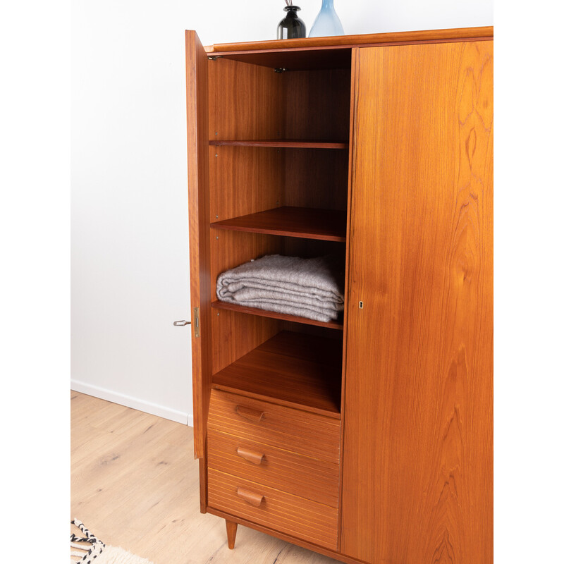 Vintage cabinet in teak veneer with two doors, Germany 1960s