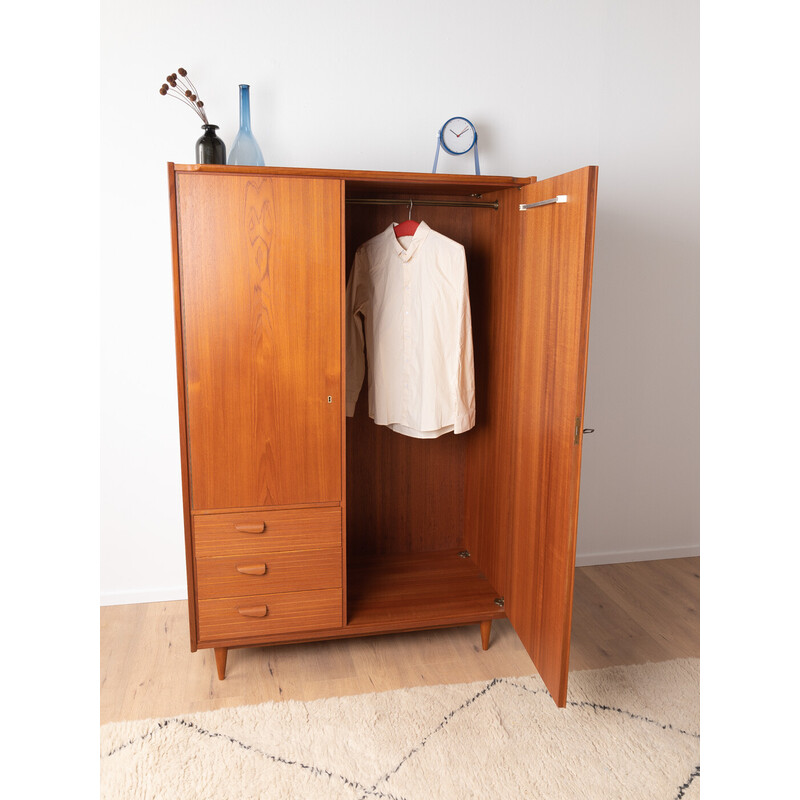 Vintage cabinet in teak veneer with two doors, Germany 1960s