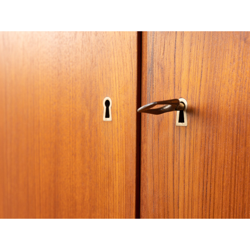 Vintage cabinet in teak veneer with two doors, Germany 1960s