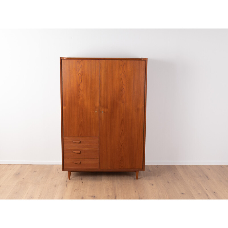 Vintage cabinet in teak veneer with two doors, Germany 1960s