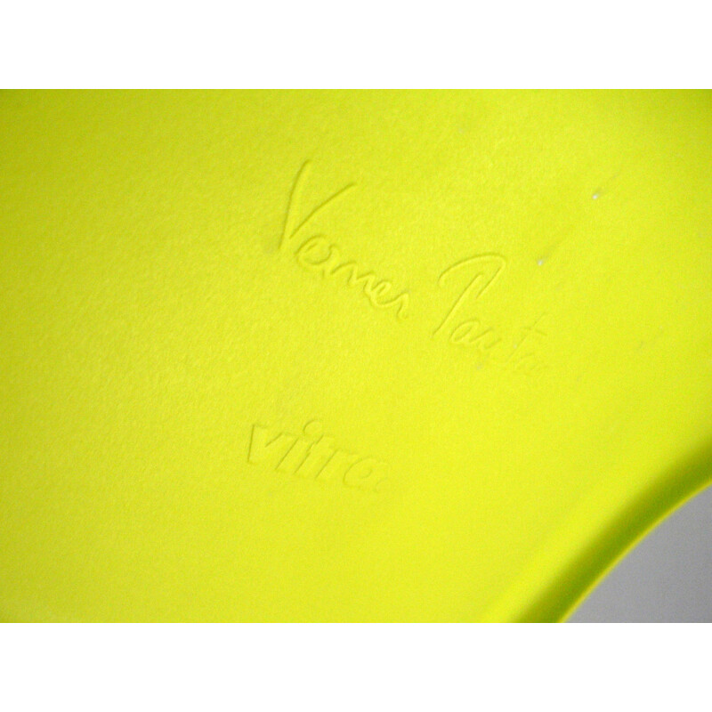 Green chair in plastics by Verner Panton produced by Vitra - 2000s