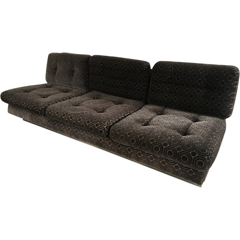  velvet sofa - 1980s