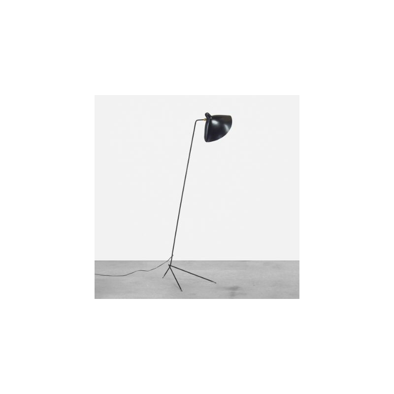 Floor lamp model single by Serge Mouille - 1950s