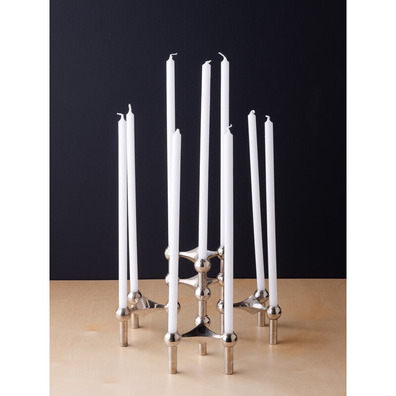 Candelabro vintage de Stoff Nagel para Hans Nagel, Alemania Años 60