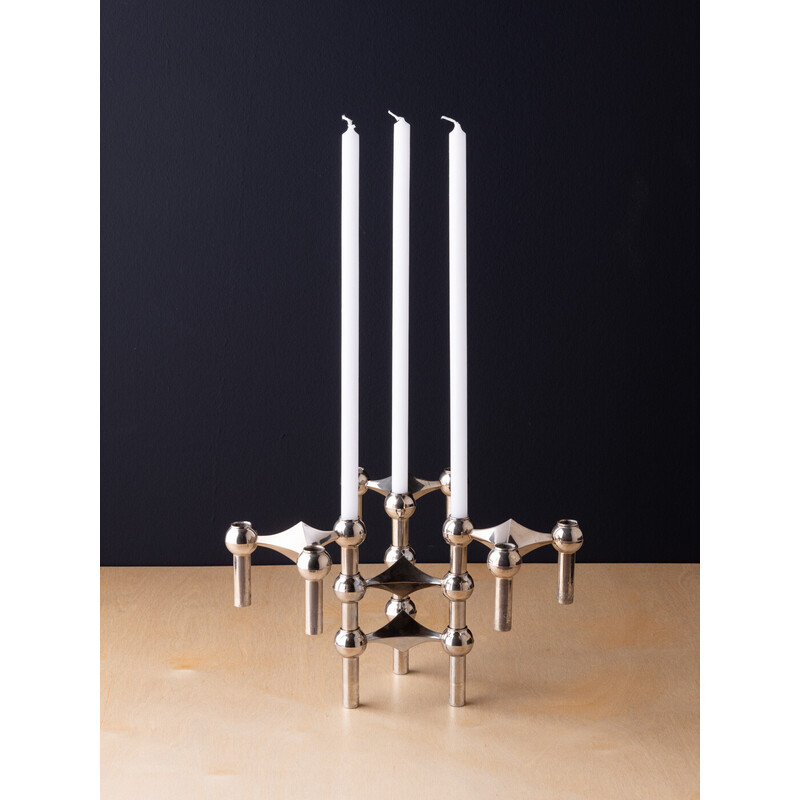 Candelabro vintage de Werner Stoff para Hans Nagel, Alemania Años 60