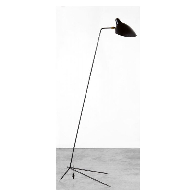 Floor lamp model single by Serge Mouille - 1950s