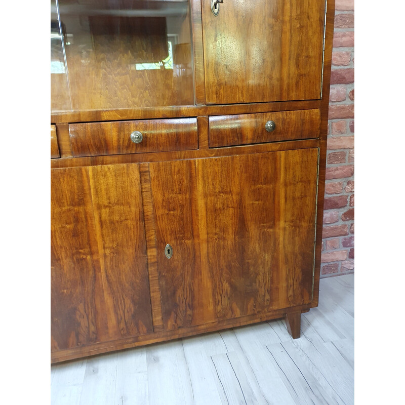 Vintage Art Deco Highboard, Polen 1940er Jahre