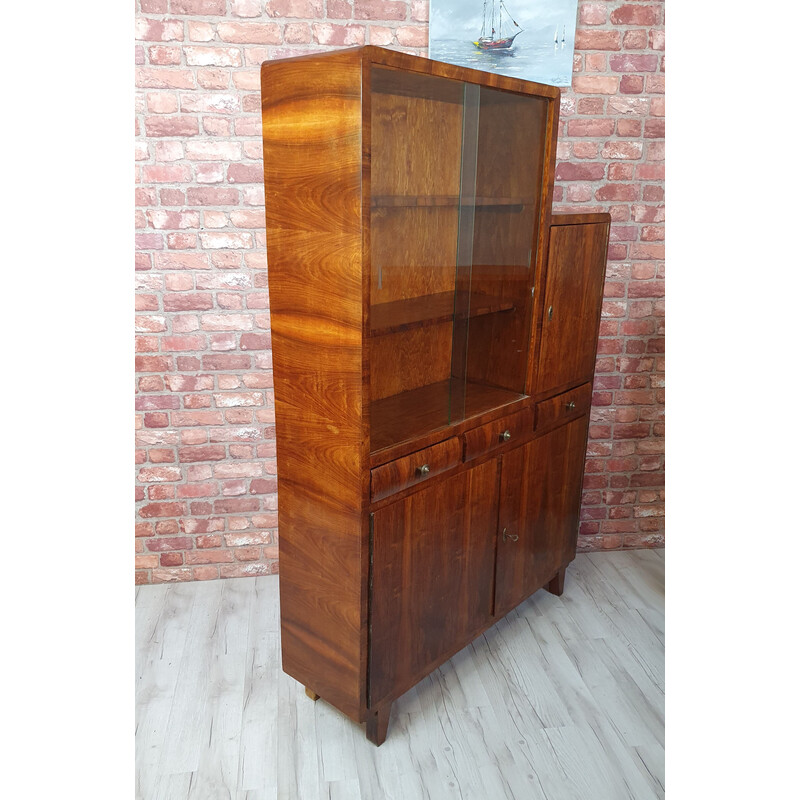 Vintage art deco highboard, Poland 1940s