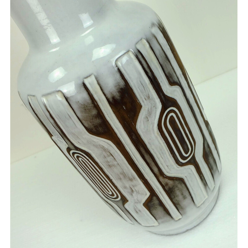 Vase gris en céramique produit par Ceramano - 1950
