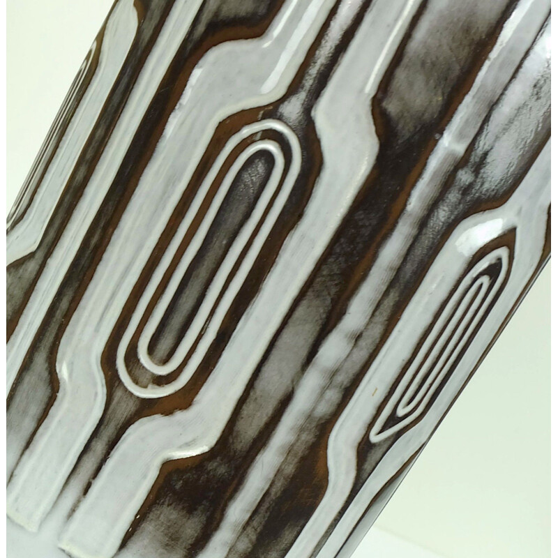 Grey floor vase produced by Ceramano - 1950s