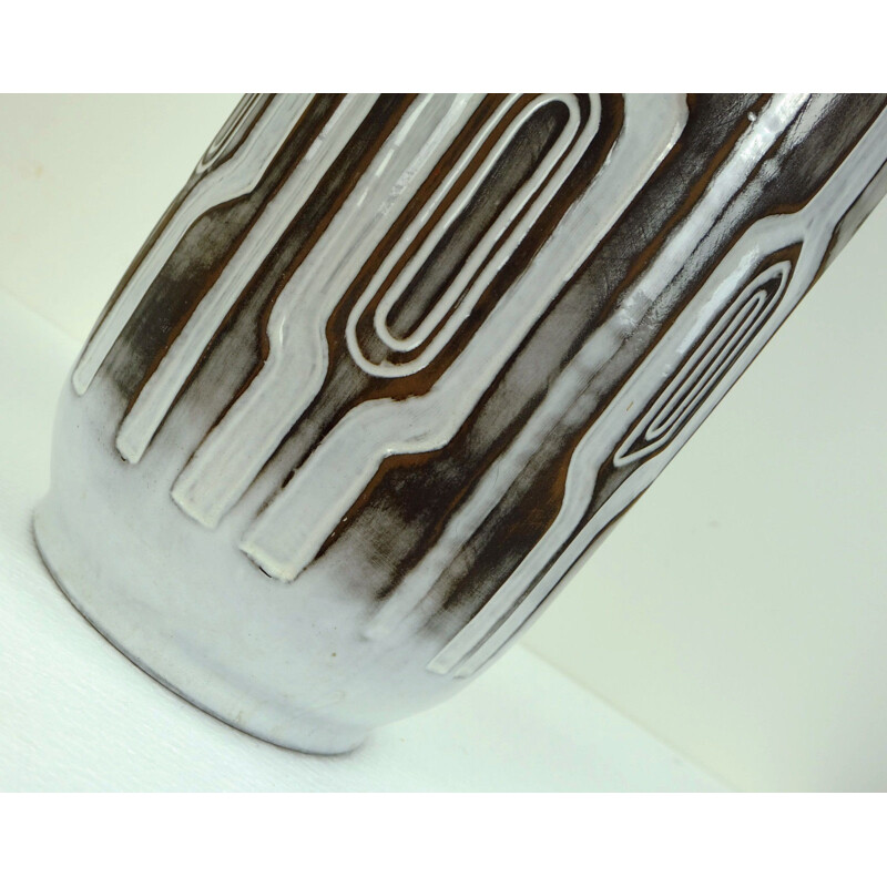 Grey floor vase produced by Ceramano - 1950s