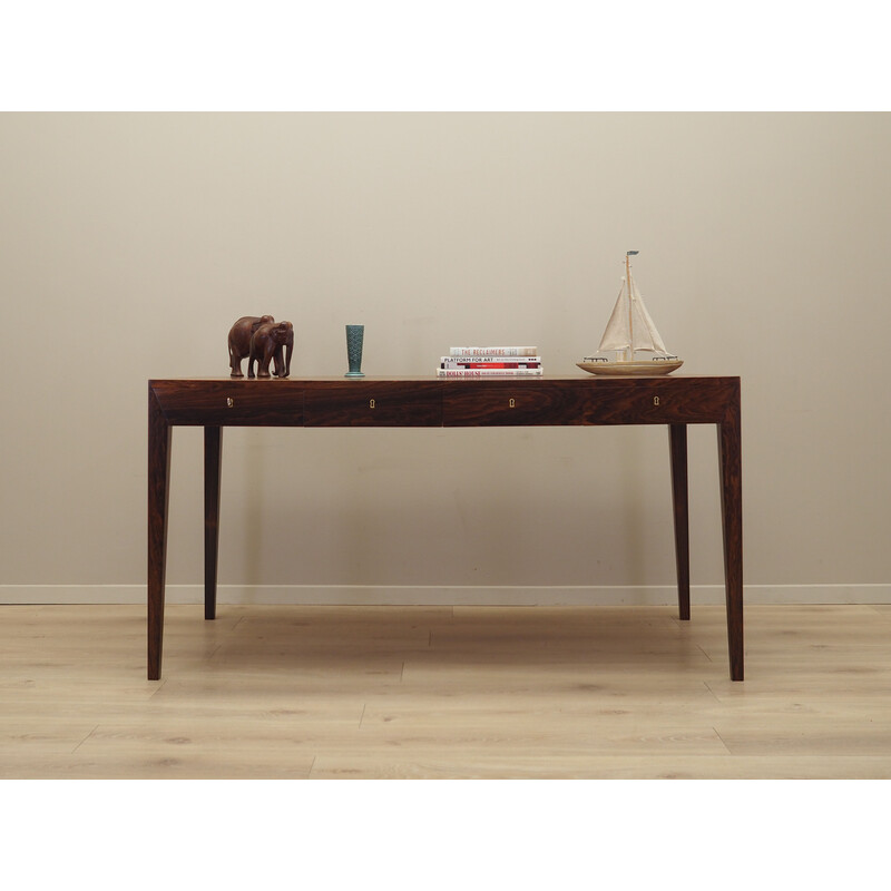 Vintage rosewood desk by Severin Hansen for Haslev Mobelsnedkeri, Denmark 1960