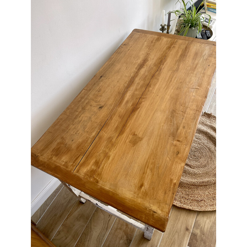 Vintage solid wood farm table