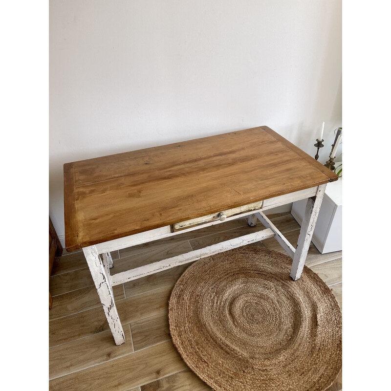 Vintage-Bauernhoftisch aus Massivholz