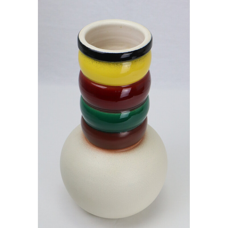 Vintage-Vase aus Keramik von Pol Chambost, Frankreich 1955