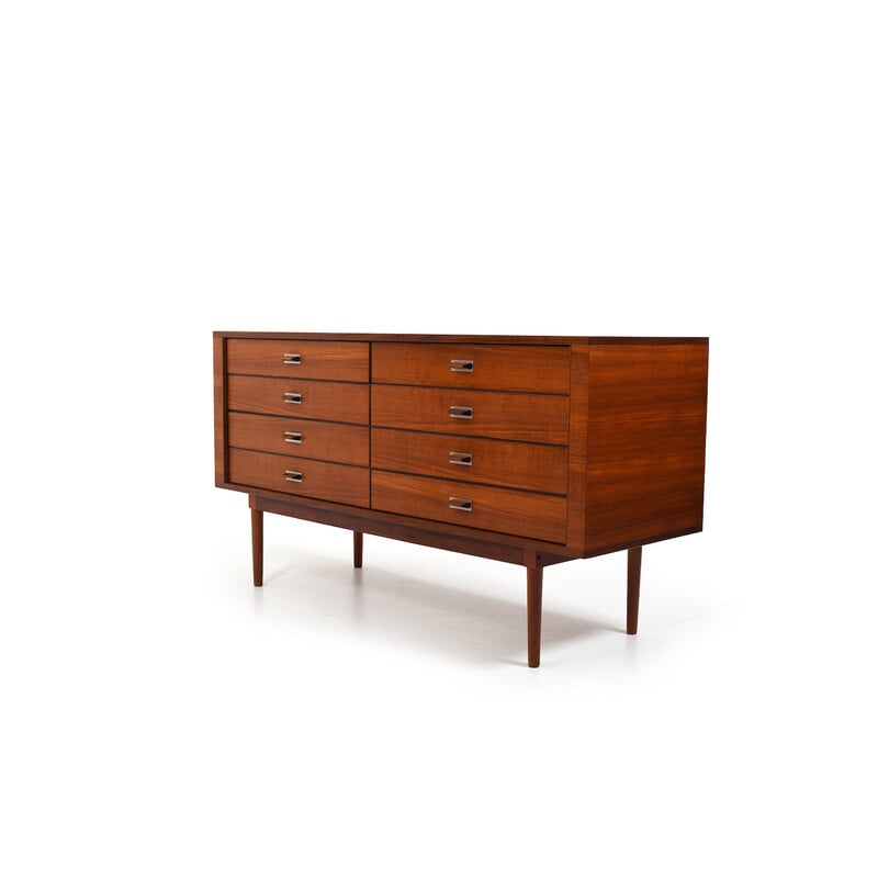 Vintage teak double chest with 8 drawers by Peter Lovig-Nielsen, Denmark 1960