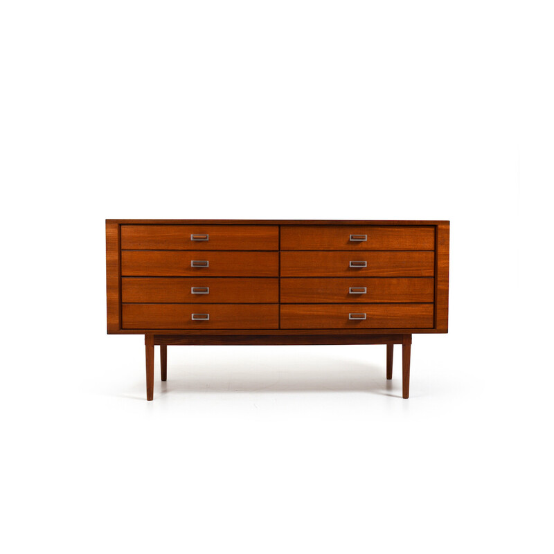 Vintage teak double chest with 8 drawers by Peter Lovig-Nielsen, Denmark 1960
