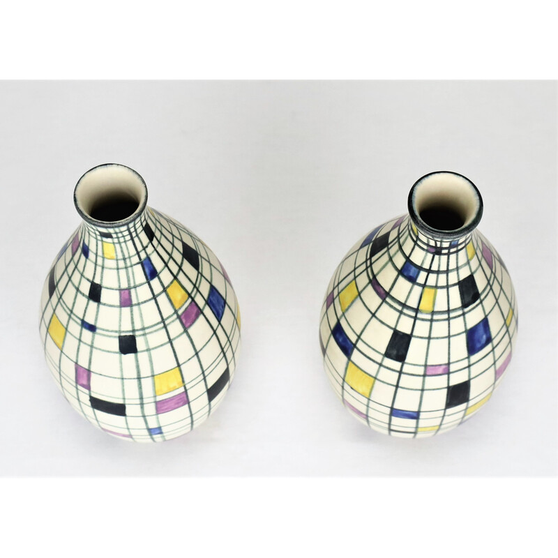 Pair of vintage vases by Maria Kohler for Villeroy et Boch, France 1950