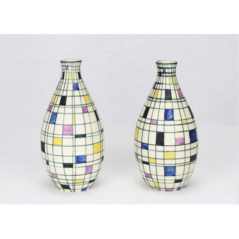 Pair of vintage vases by Maria Kohler for Villeroy et Boch, France 1950