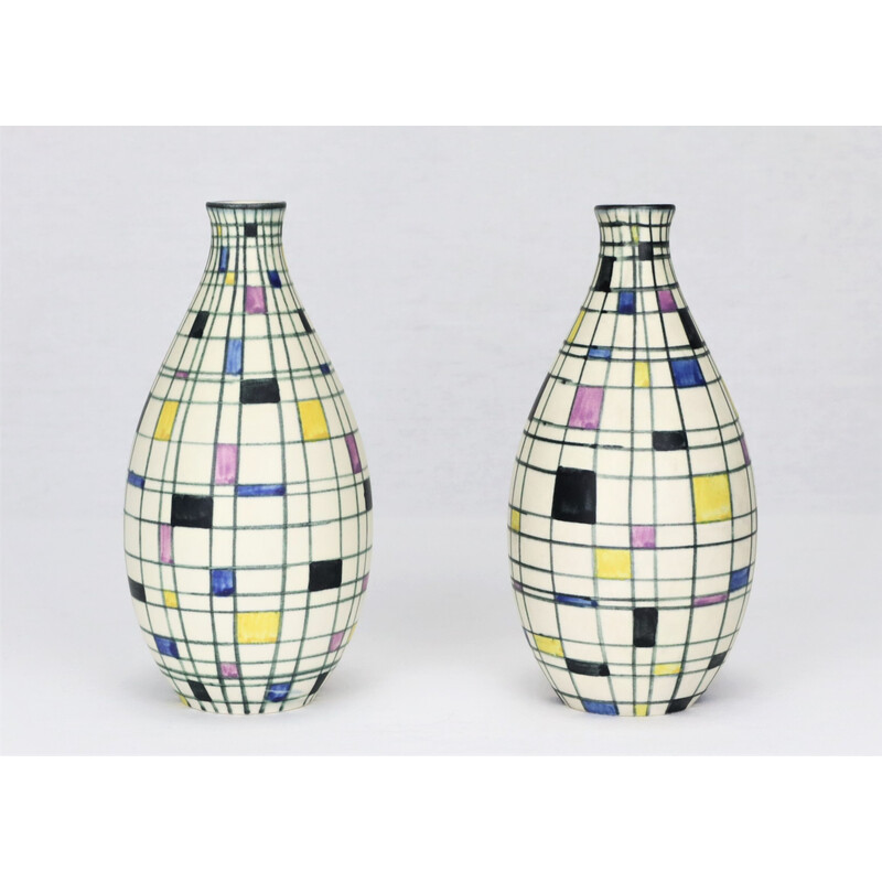 Ein Paar Vintage-Vasen von Maria Kohler für Villeroy und Boch, Frankreich 1950