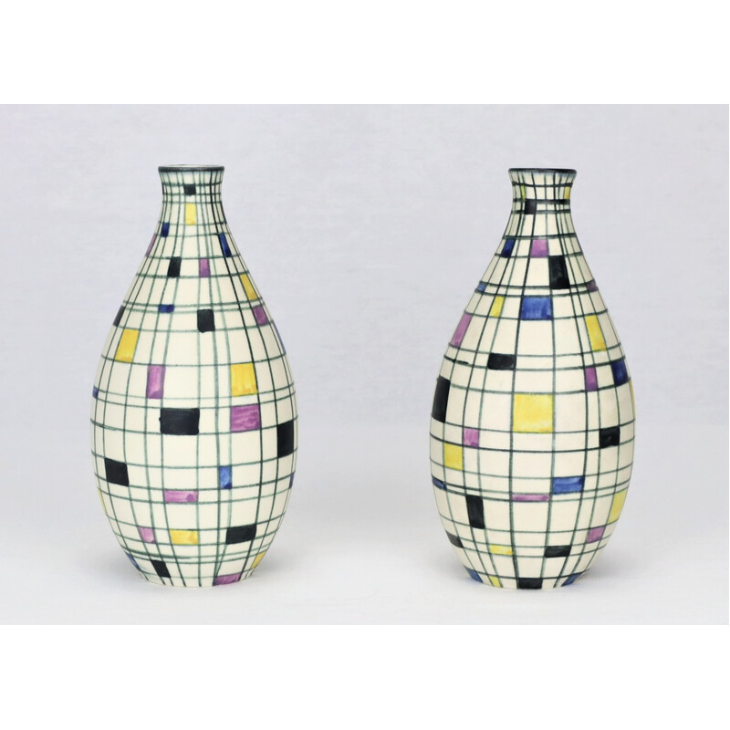 Ein Paar Vintage-Vasen von Maria Kohler für Villeroy und Boch, Frankreich 1950