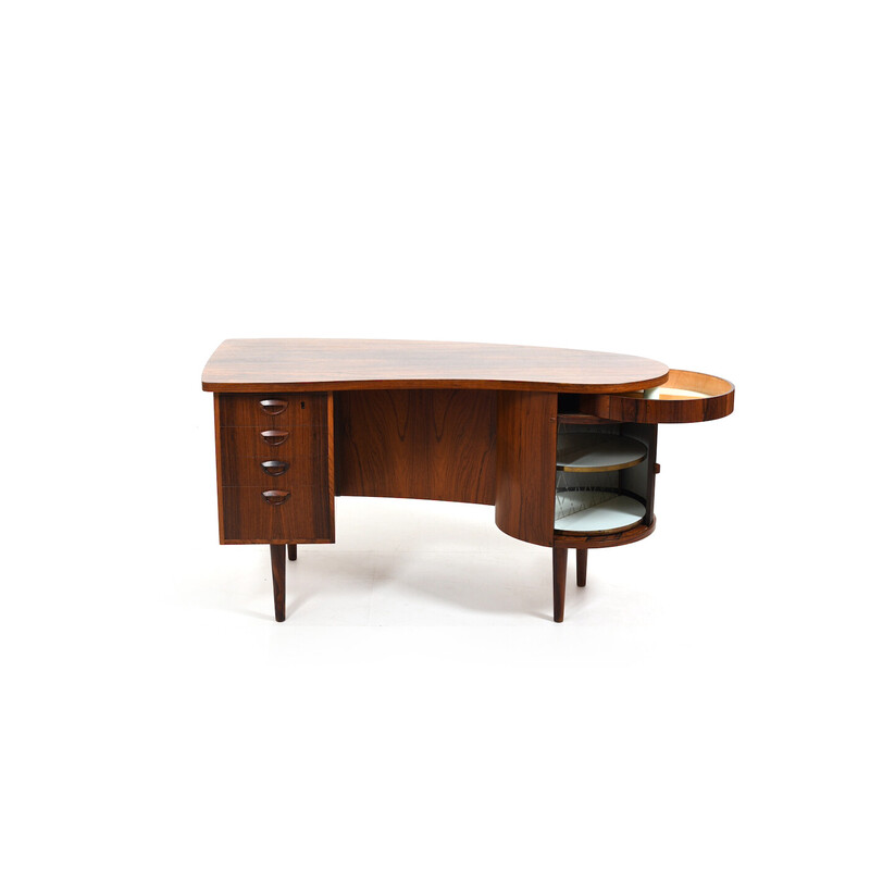 Vintage model 54 walnut desk by Feldballes Møbelfabrik, Denmark 1950