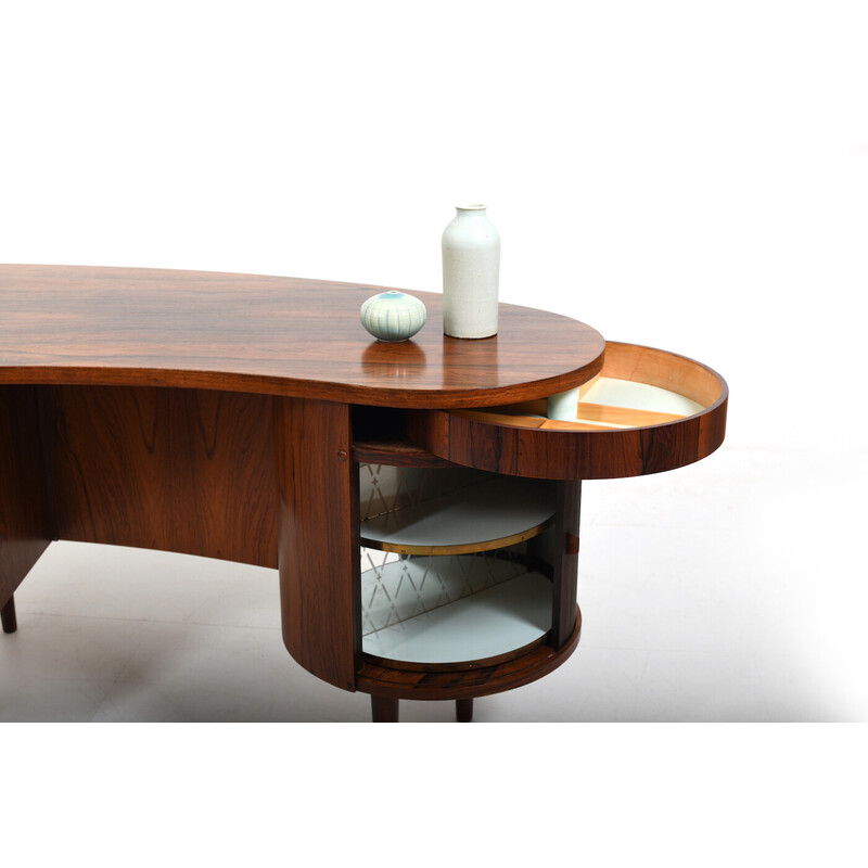 Vintage model 54 walnut desk by Feldballes Møbelfabrik, Denmark 1950