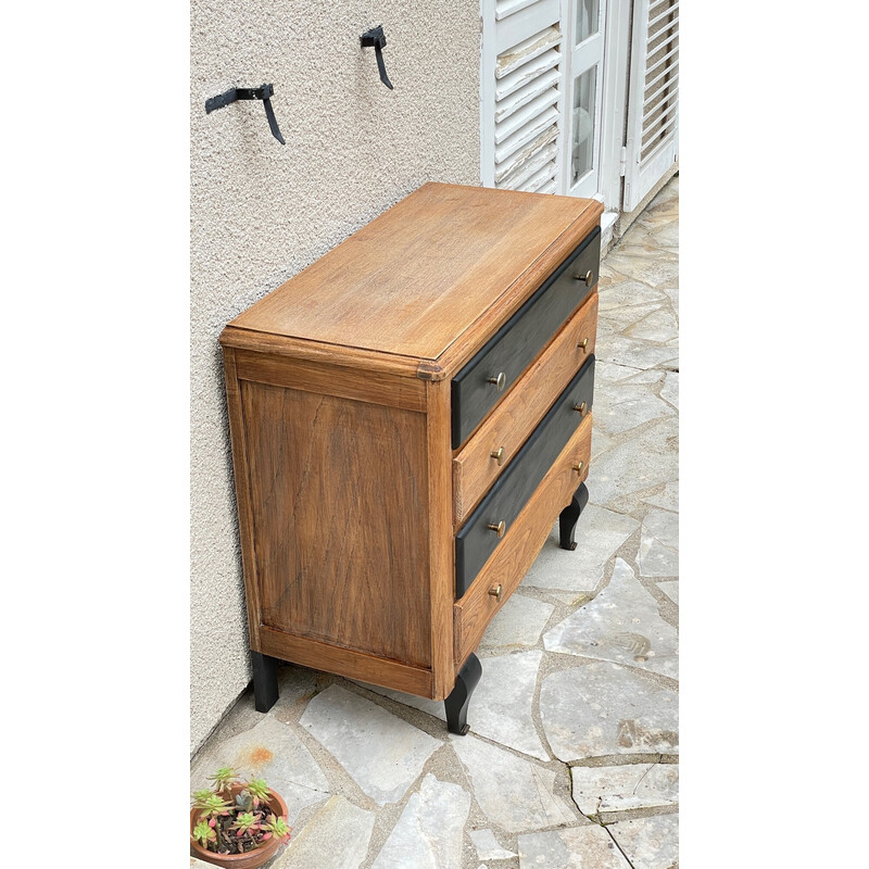 Vintage chest of drawers in unfinished wood, 1930