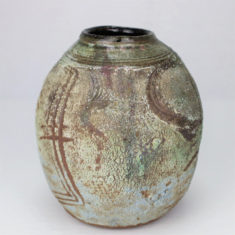 Vase vintage en céramique par Thierry Basile