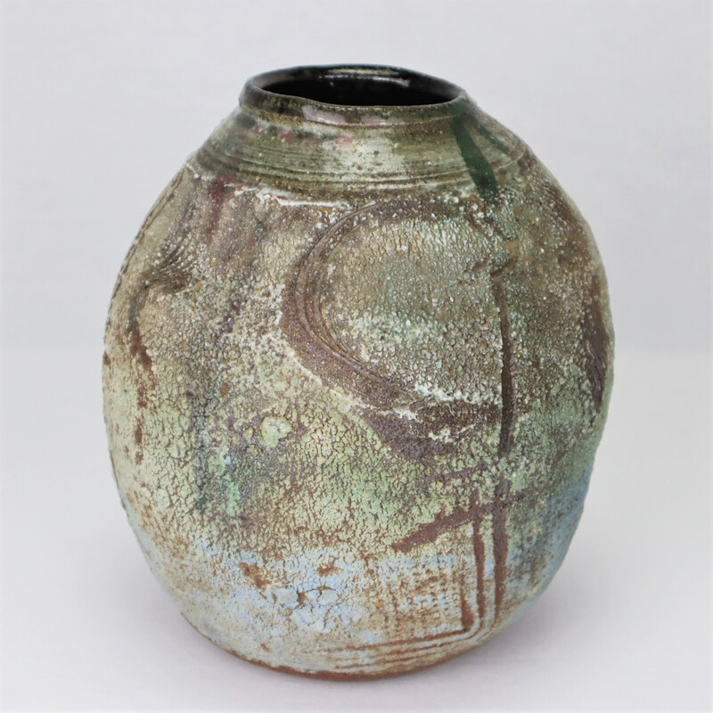 Vaso in ceramica vintage di Thierry Basile