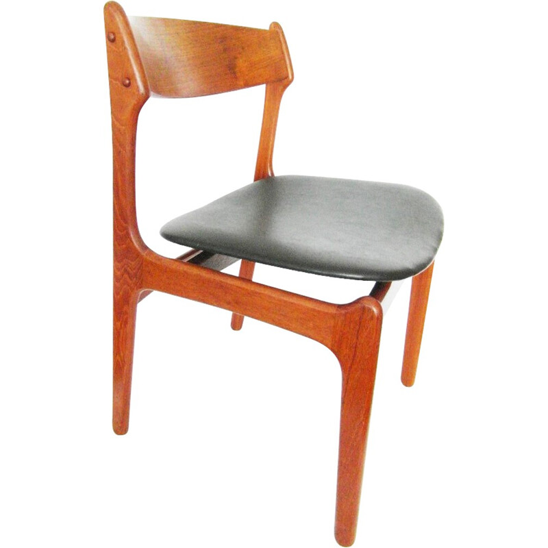 Conjunto de 4 cadeiras de Erik BUCH em teca - 1950