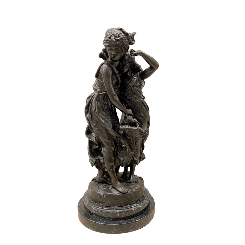 Vintage-Skulpturengruppe aus gepflasterten Bronzen von Hyppolyte F. Moreau, Frankreich