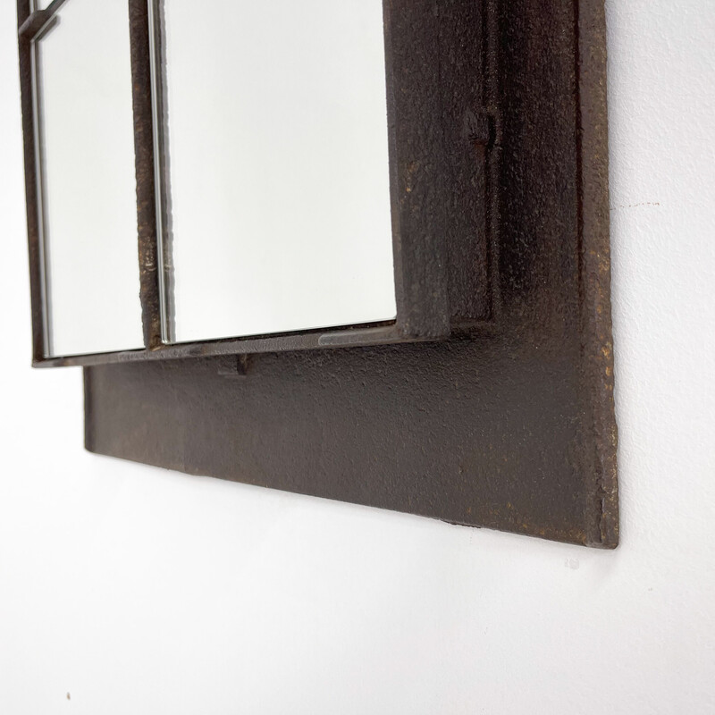 Vintage industrial dormer window converted into a mirror