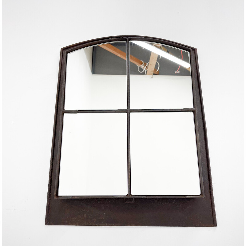 Vintage industrial dormer window converted into a mirror