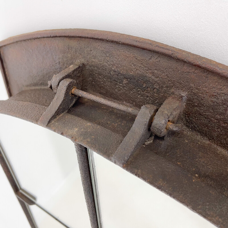 Vintage industrial dormer window converted into a mirror