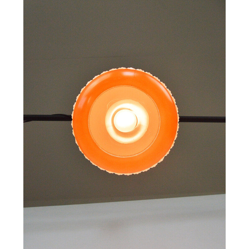 Vintage orange pendant lamp, Germany 1970s