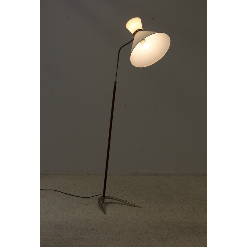 Vintage brass diabolo floor lamp