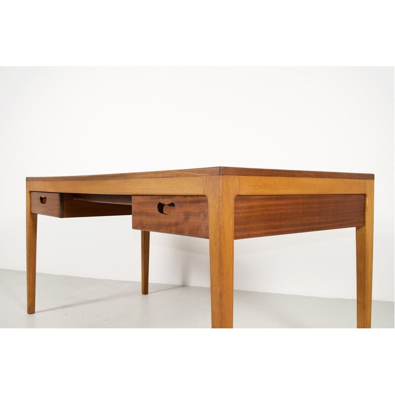 Scandinavian minimalist vintage desk in exotic wood, 1960