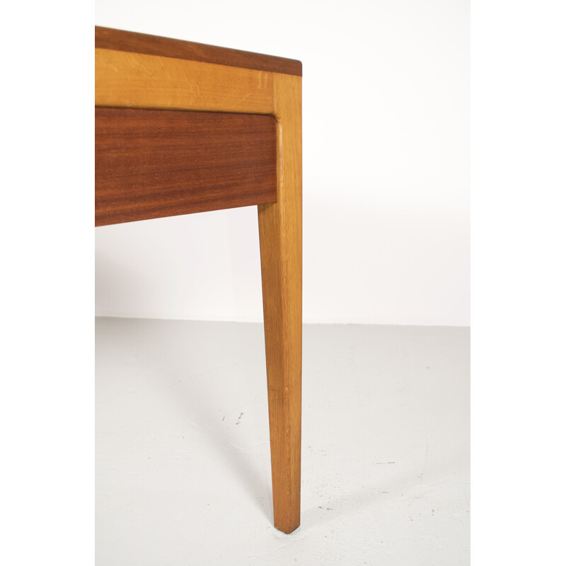 Scandinavian minimalist vintage desk in exotic wood, 1960