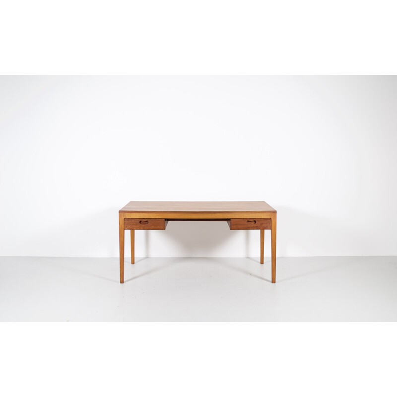Scandinavian minimalist vintage desk in exotic wood, 1960
