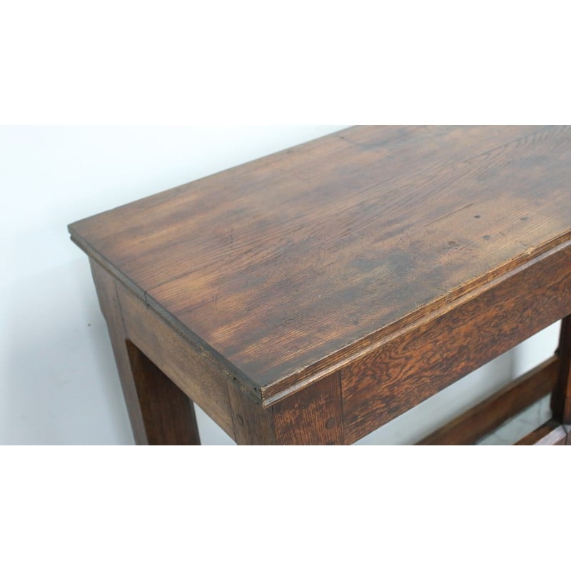 Vintage oakwood console table