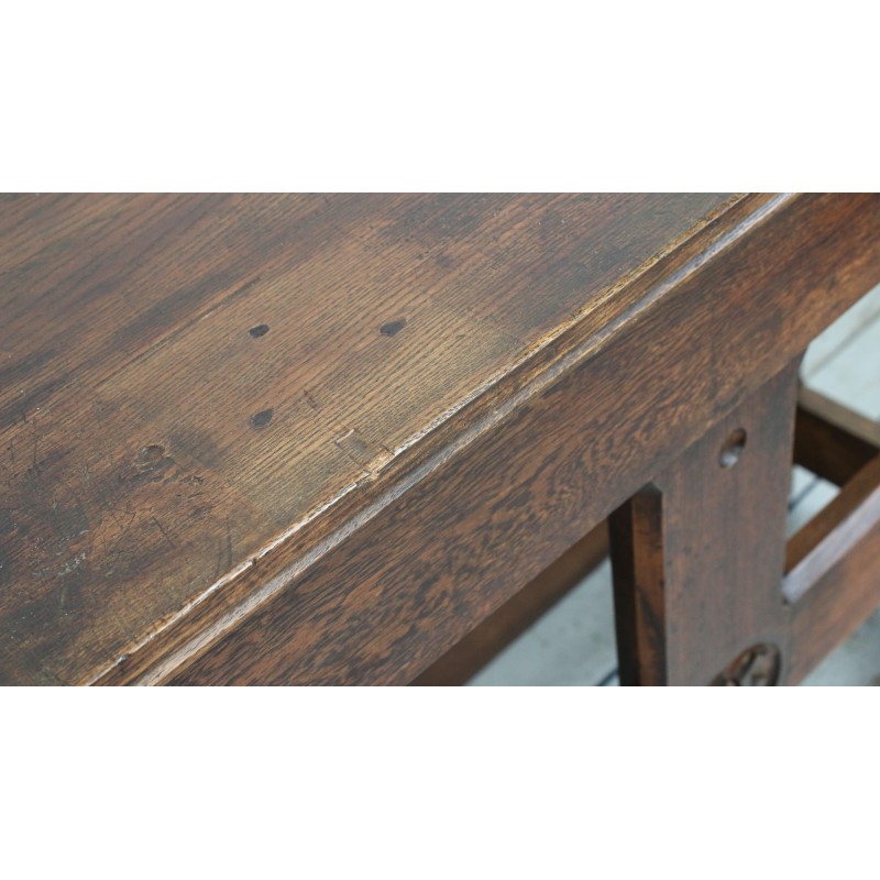 Vintage oakwood console table