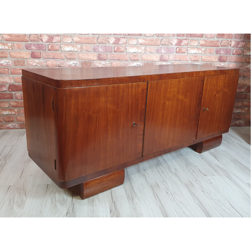 Vintage walnut sideboard, Poland 1940