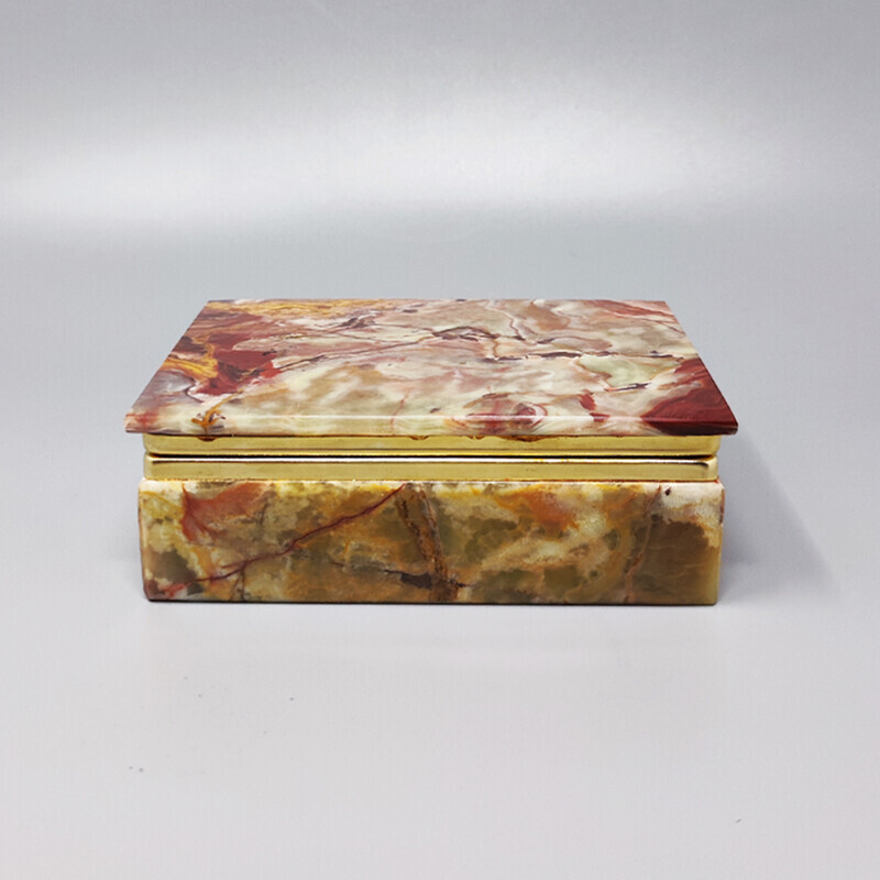 Caja vintage de ónice, Italia 1960