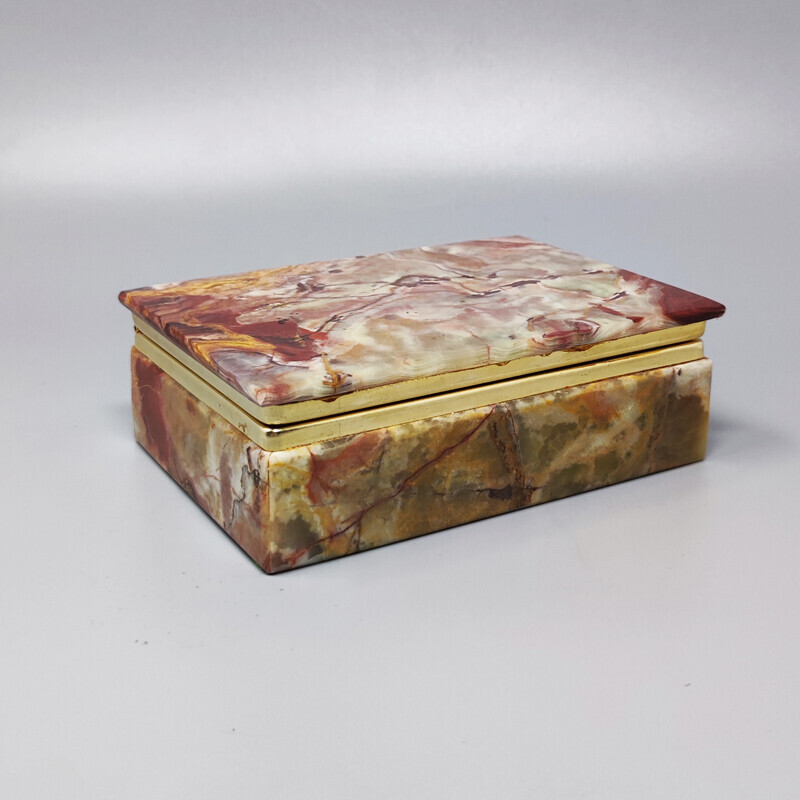 1960s Vintage Marble Box With Lid