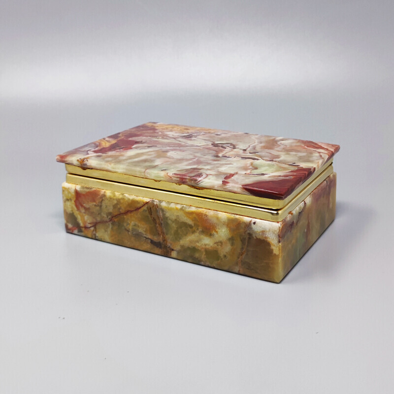 Caja vintage de ónice, Italia 1960