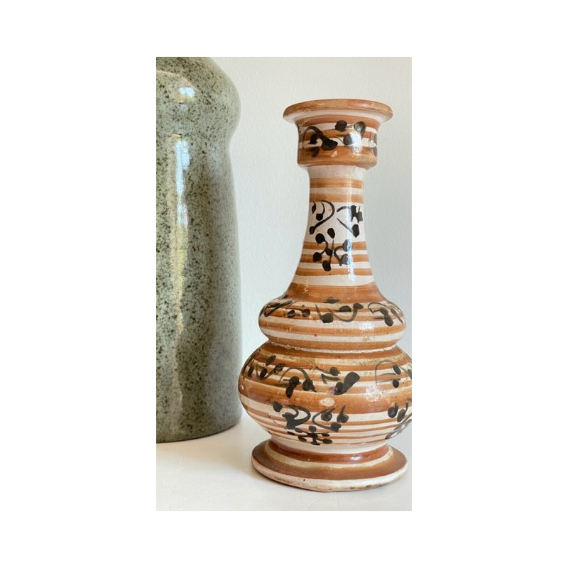 Paire de vases vintage en céramique