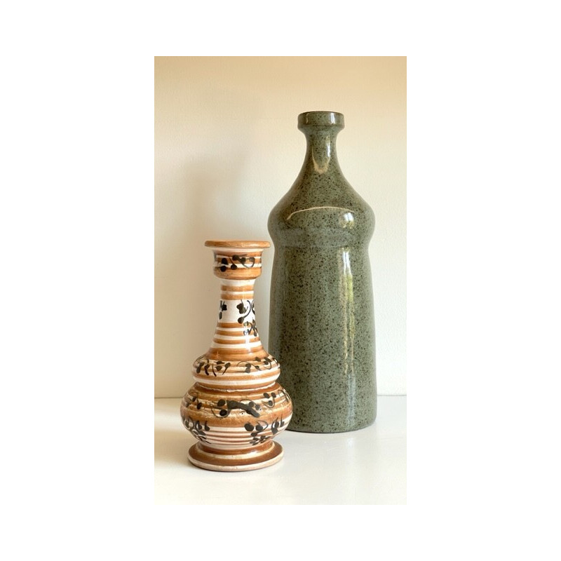 Paire de vases vintage en céramique