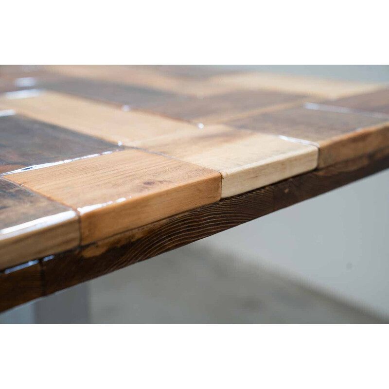Handgefertigter Tisch aus Tannenholz und Eisen von Maxvintage sas, Italien
