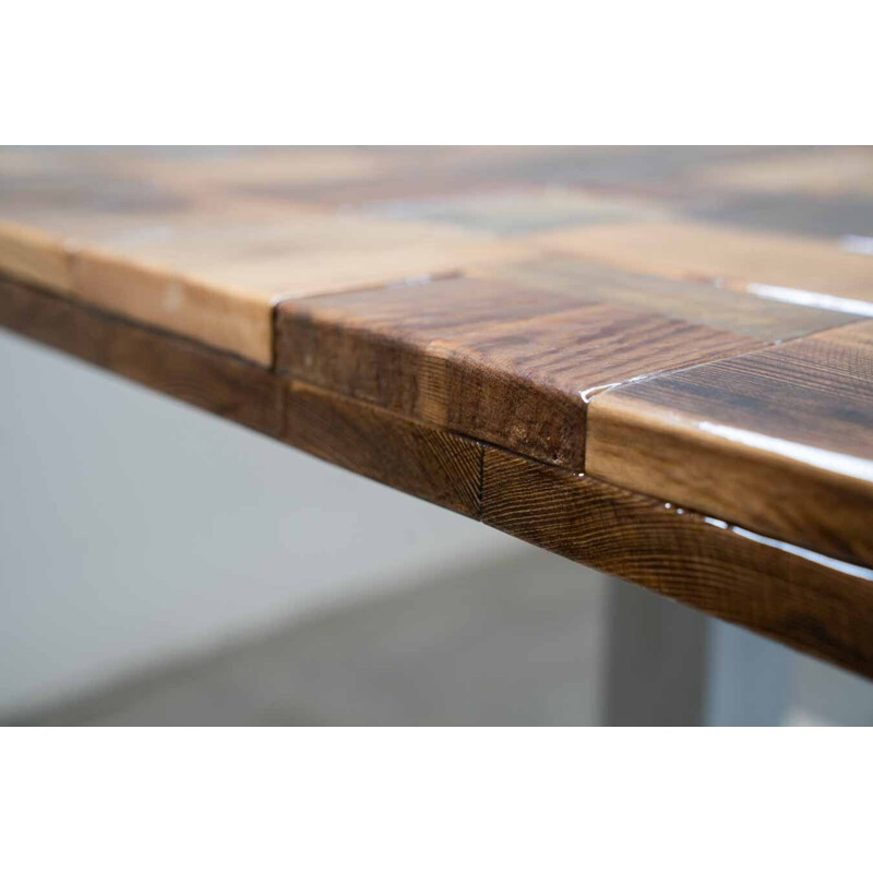 Mesa vintage artesanal de madera de abeto y hierro de Maxvintage sas, Italia
